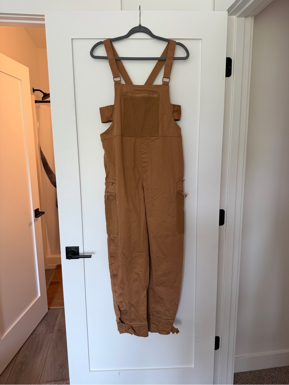 Free People Brown Utility Cargo Overalls Jumpsuit - Picture 2 of 2